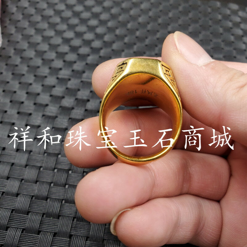 新款精美冰種鋯石切面戒指墨綠色鋯石戒指飾品戒指仿古戒指指環 4