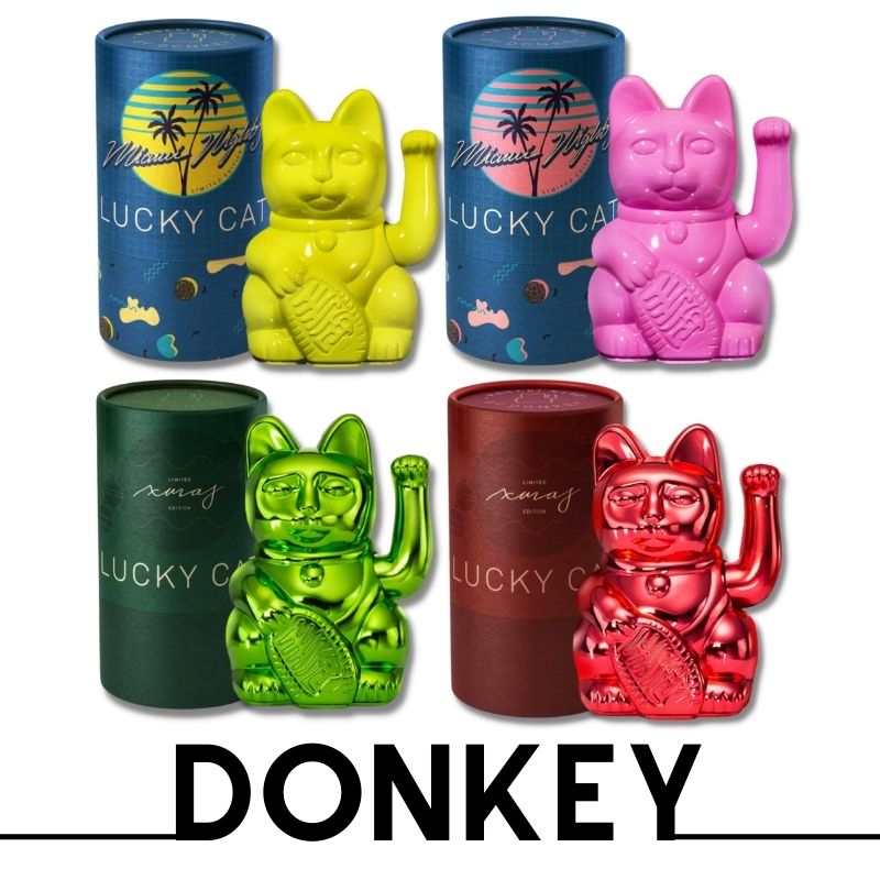 德國 DONKEY 限定款招財貓🐈 聖誕色系 (盒裝) 共四色 幸運繽紛 自動招手 附發票【心心哈德】現貨 全館499超取免運｜全場下殺★滿額再享折扣