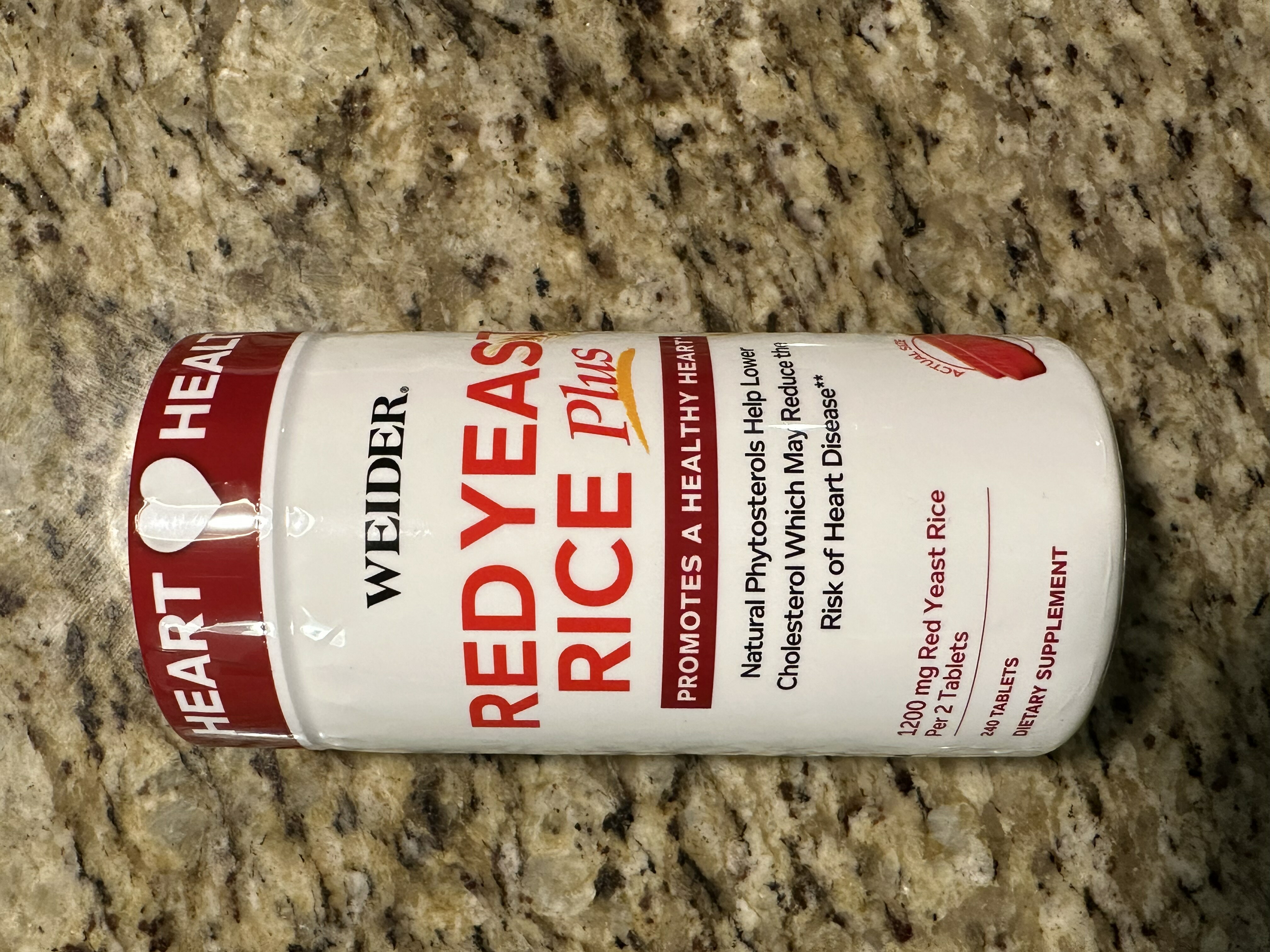 美國原裝 WEIDER Red Yeast Rice Plus -240顆