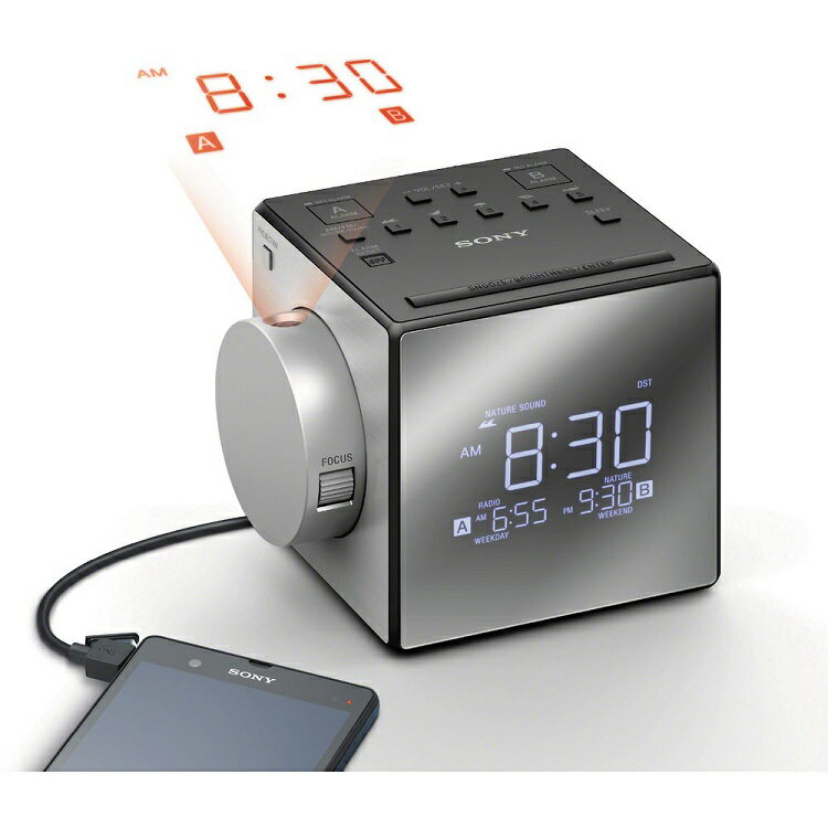 美國版本二頭插頭 SONY ICF-C1PJ 黑色 投影式 雙鬧鐘電子鬧鐘 (全新盒裝) Alarm Clock Radio ICFC1PJ ICF C1PJ 4