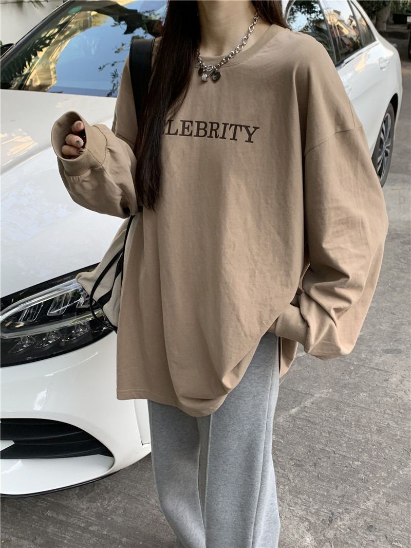衛衣打底衫大碼長袖t恤女裝寬松顯瘦女上衣時尚百搭服秋季新款