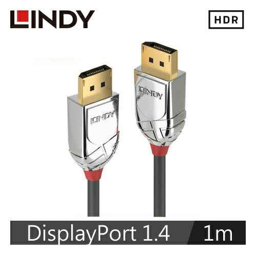 LINDY林帝 CROMO LINE DISPLAYPORT 1.4版 公 TO 公 傳輸線 1M