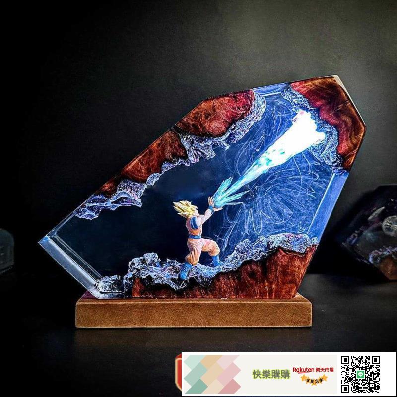 爆款樹脂燈LAMP RESIN EPOXY手工製作龍珠孫悟空樹脂燈禮物