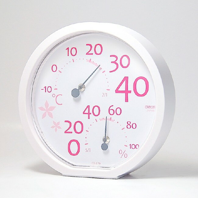 CRECER溫濕度計(日本原裝)溫度計/濕度計/溼度計/溫溼度計CR-170(粉色)