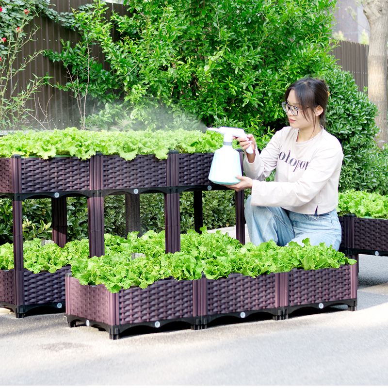 開發票 植物箱 種植箱 種菜專用種植箱神器家庭陽臺戶外樓頂特大號清倉長方形塑膠花盆箱 快速出貨
