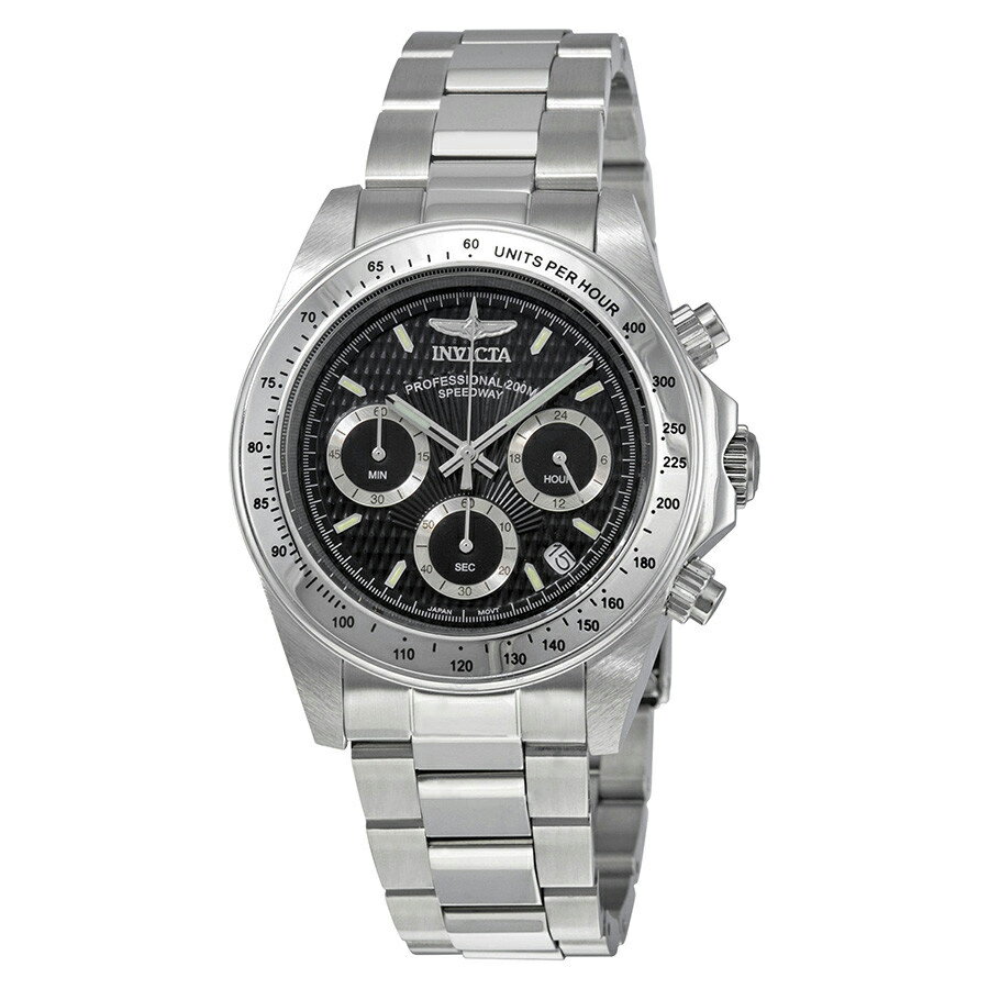 美國百分百【全新真品】INVICTA 黑色錶盤 三眼計時 不鏽鋼錶帶 精品 手錶 腕錶 石英錶 7026 AY42