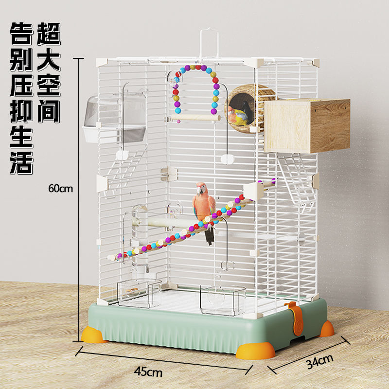   貨 鳥籠 鳥窩 鸚鵡籠 寵物用品 潔西鸚鵡鳥籠虎皮玄鳳牡丹文鳥繡眼大號別墅金屬居家大空間觀賞籠
