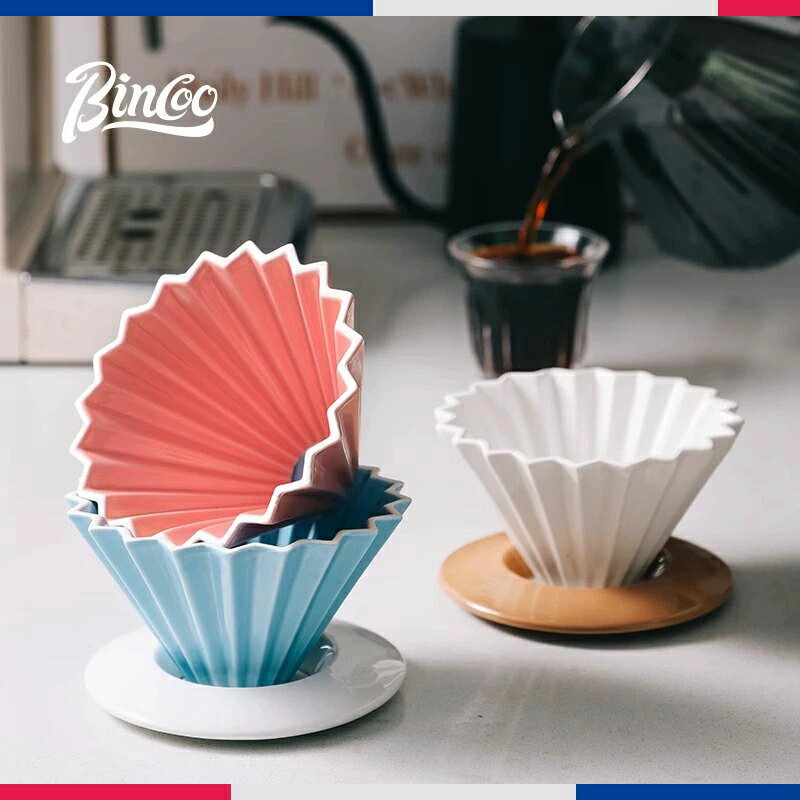 陶瓷折紙濾杯手沖咖啡V60過濾杯蛋糕濾紙杯日式咖啡過濾器