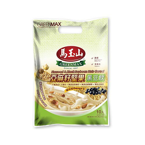 馬玉山亞麻籽堅果黑豆飲28G*10【愛買】