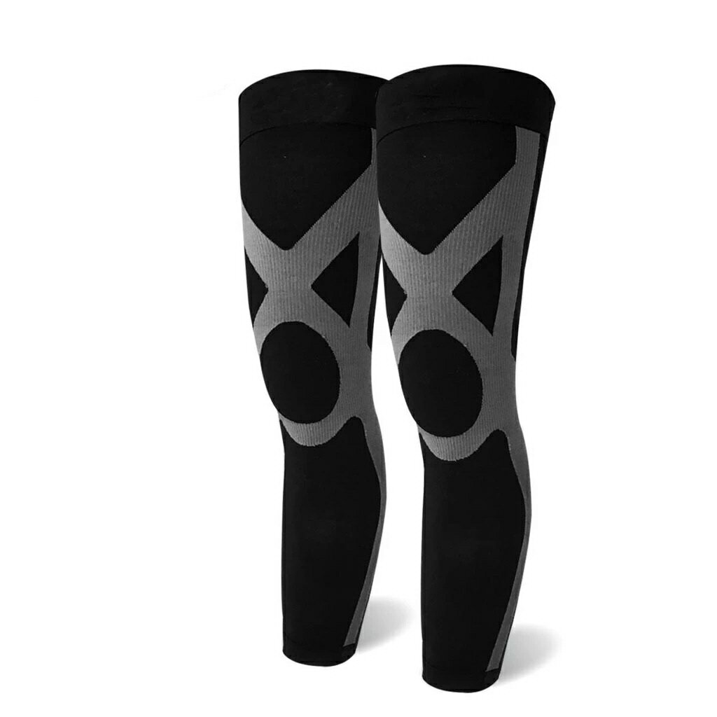 sNug C03010101 運動壓縮全腿套 適合各式運動 久站久坐工作者 台灣製 黑灰【iSport愛運動】