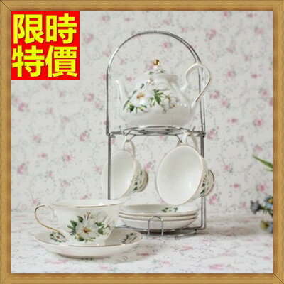 下午茶茶具含茶壺咖啡杯組合-6人美觀時尚歐式骨瓷茶具8色69g38【獨家進口】【米蘭精品】