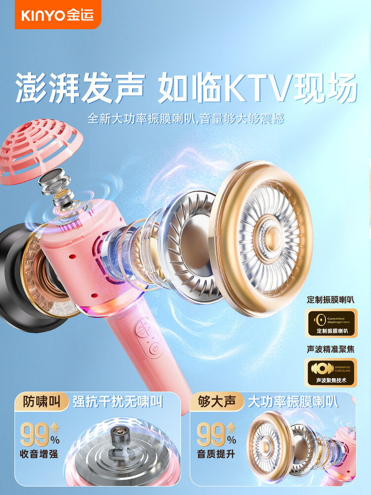 話筒音響一體麥克風家用唱K歌兒童無線藍芽電視手機ktv全民金運L8【北歐家居生活】
