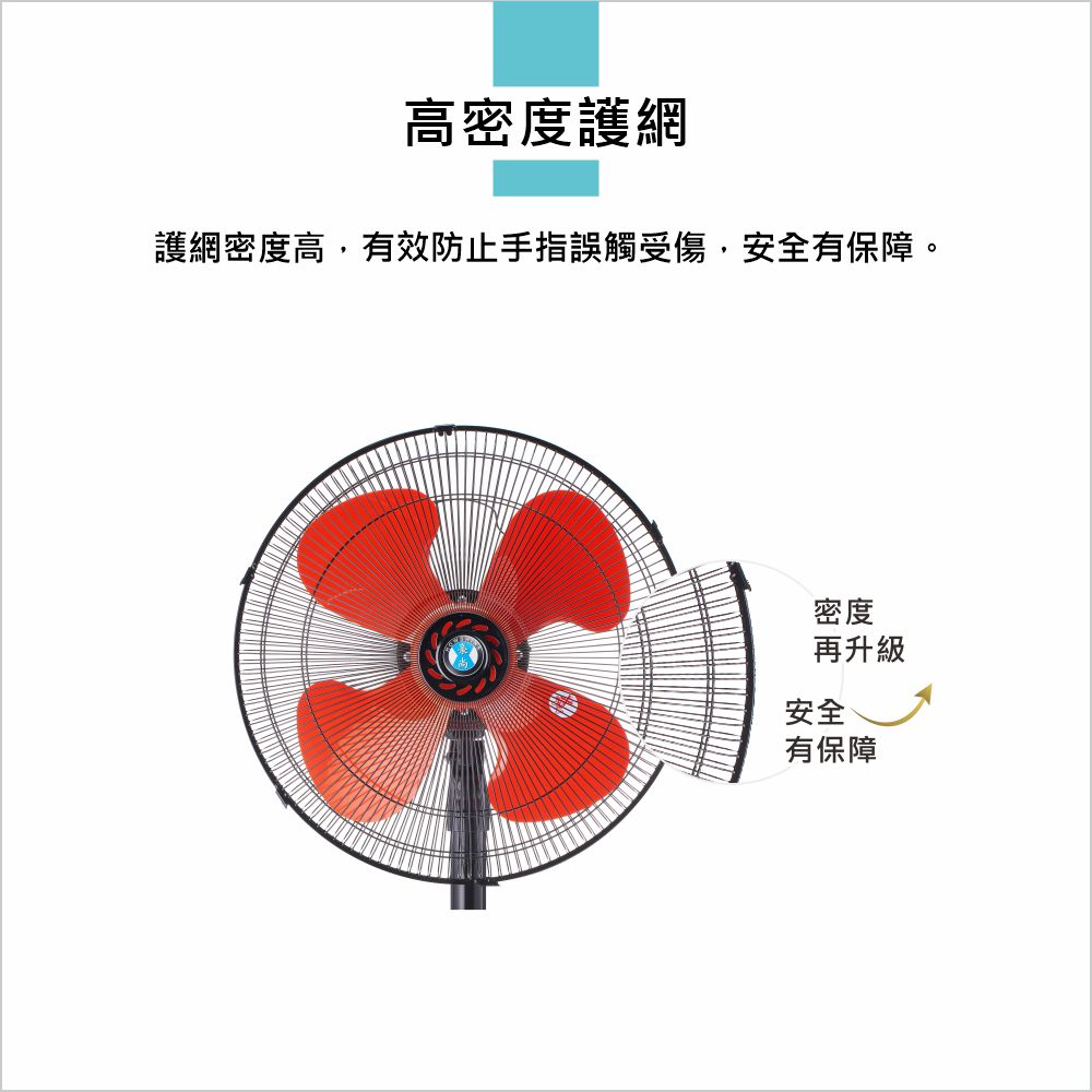 豪尚18吋強力型雙滾珠軸承純銅電機工業扇(HS-IF18L) 7