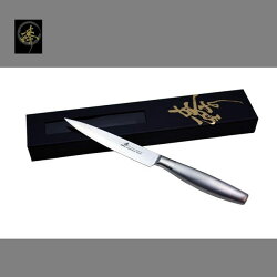 料理刀具 大馬士革鋼系列-水果刀(不鏽鋼柄) 〔臻〕高級廚具