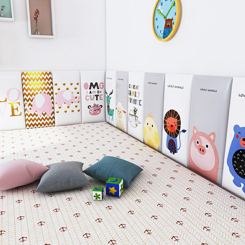 爆�❗️ins床防撞軟榻榻米防撞牆墊防護圍欄床頭板防碰頭牆貼 1