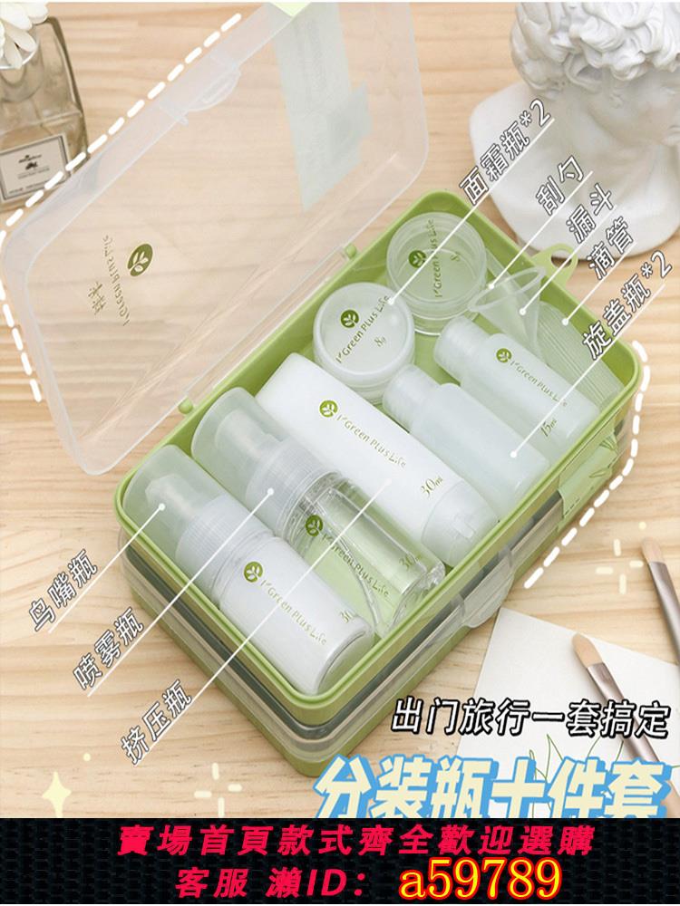 【臺灣公司 可打統編】日本水乳分裝瓶套裝旅行可登機便攜噴霧瓶粉底乳液化妝護膚品空瓶