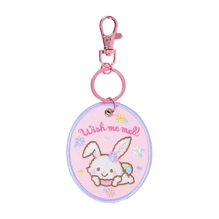 【震撼精品百貨】Wish me mell 許願兔~日本SANRIO三麗鷗 許願兔刺繡布鑰匙圈-2025角色大賞*48627