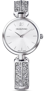 SWAROVSKI 施華洛世奇Dream Rock手錶(5519309)-30mm-銀白面鋼帶【刷卡回饋 分期0利率】