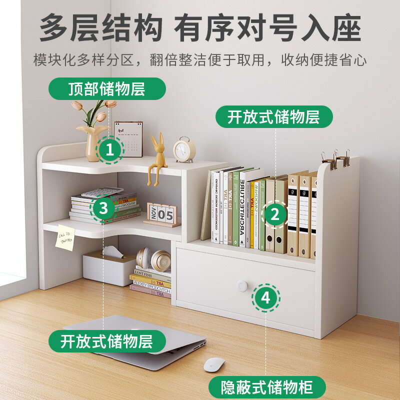 快速出貨 公司貨 桌面書架辦公桌桌面收納置物架學生宿舍書桌多功能整理分層小架子