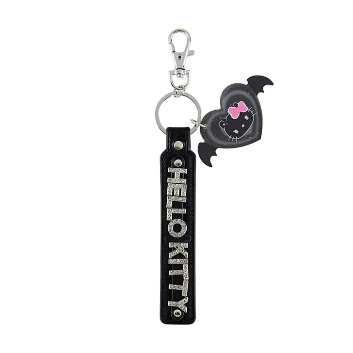 【震撼精品百貨】Hello Kitty 凱蒂貓~日本三麗鷗sanrio KITTY千禧風鑰匙圈-黑*93182