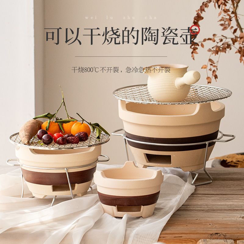 【卓越優選館】燒烤爐圍爐煮茶家用室內老式打邊爐網紅烤火爐子木炭泥爐戶外碳爐