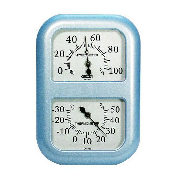 CRECER溫濕度計(日本原裝)溫度計/濕度計/溼度計/溫溼度計CR-135(藍色)