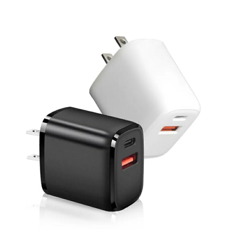 20W2孔U090充電器【緣屋百貨】天天出貨 充電器 豆腐頭 雙孔充電器 閃充頭 快充頭 USB-C USB3.0 1