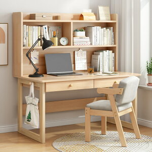 書架 書櫃 書桌 電腦臺式家用臥室書桌書櫃一體桌書架組合簡約學生角落簡易寫字桌