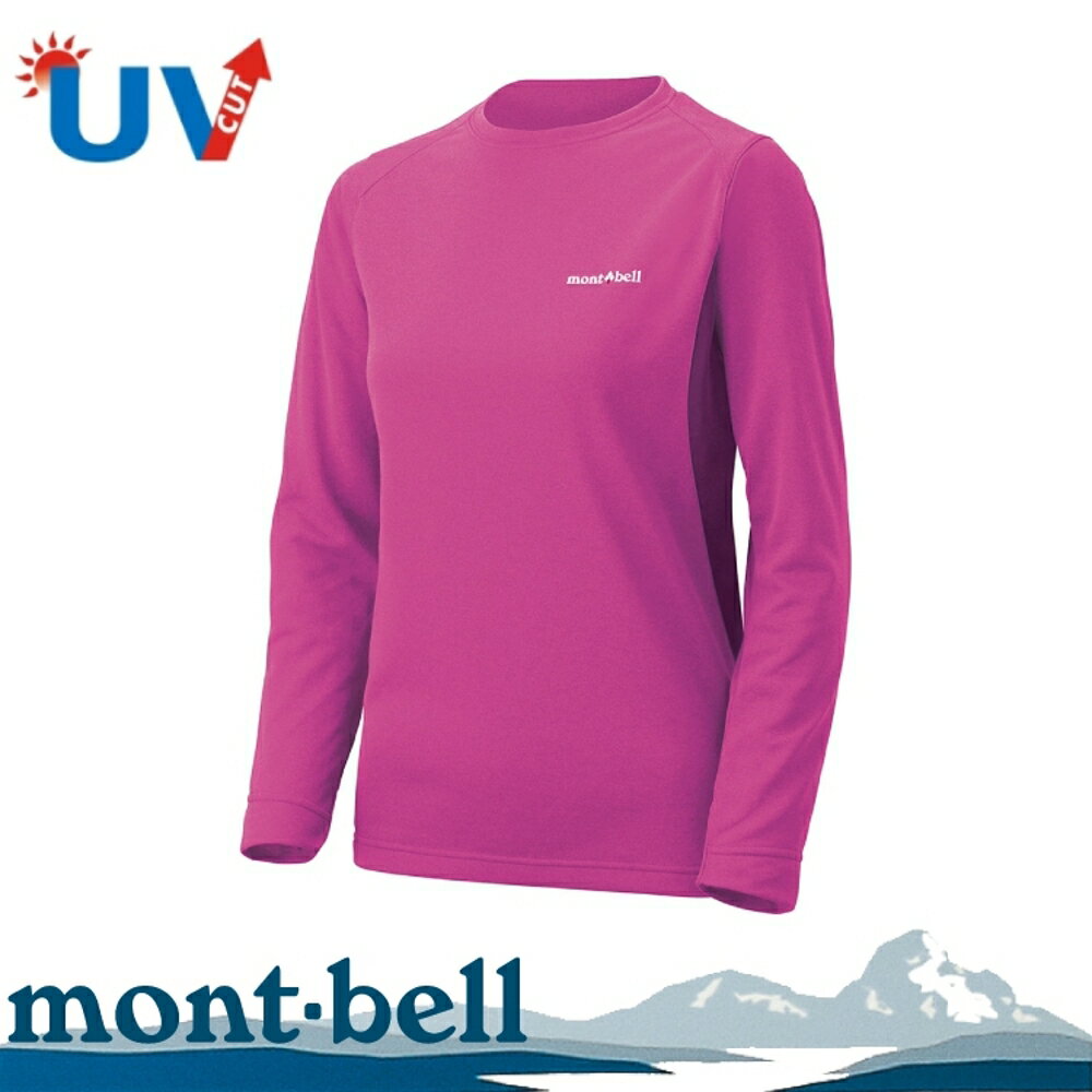 【Mont-Bell 日本 女款 WICKRON ZEO 長袖排汗T恤《紫紅》】1104939/圓領長袖/休閒衫/防曬