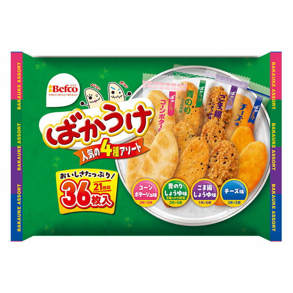 【江戶物語】 Befco 慄山米菓 4味月亮米果綜合包 青海苔醬油/芝麻醬油/玉米濃湯/起司風味 米果 仙貝 拜拜零食