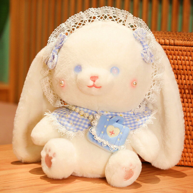 網紅洛麗塔兔子毛絨玩具公主兔玩偶小白兔公仔陪睡抱枕可愛女生