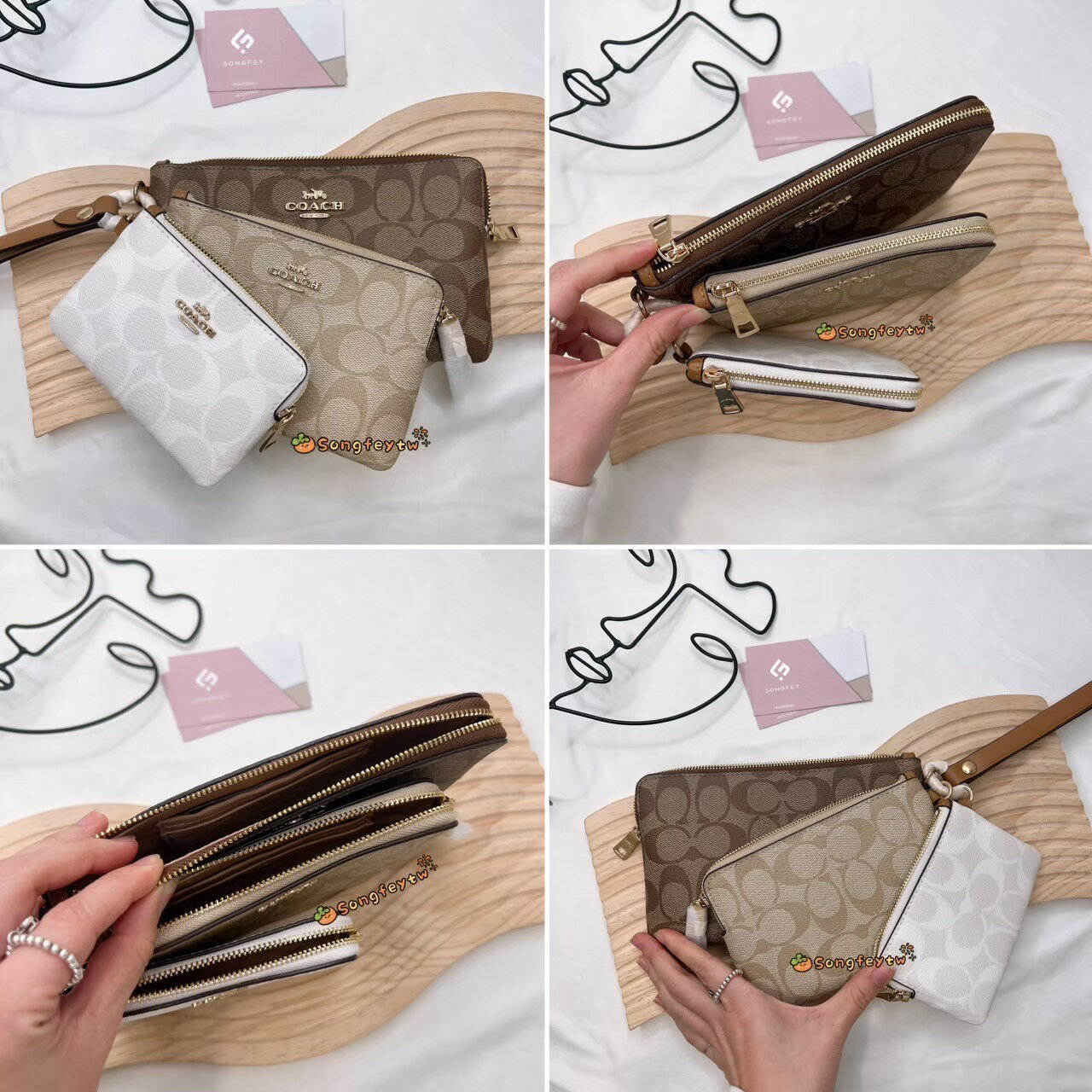 美國代購🇺🇸台灣現貨 Coach 三合一手拿包【送禮精選★APP下單點數4倍送】 9