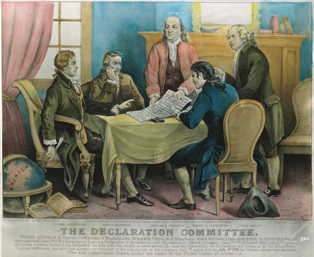 Declaration Committee Nthe Declaration Of Independence Committee 1776 ...