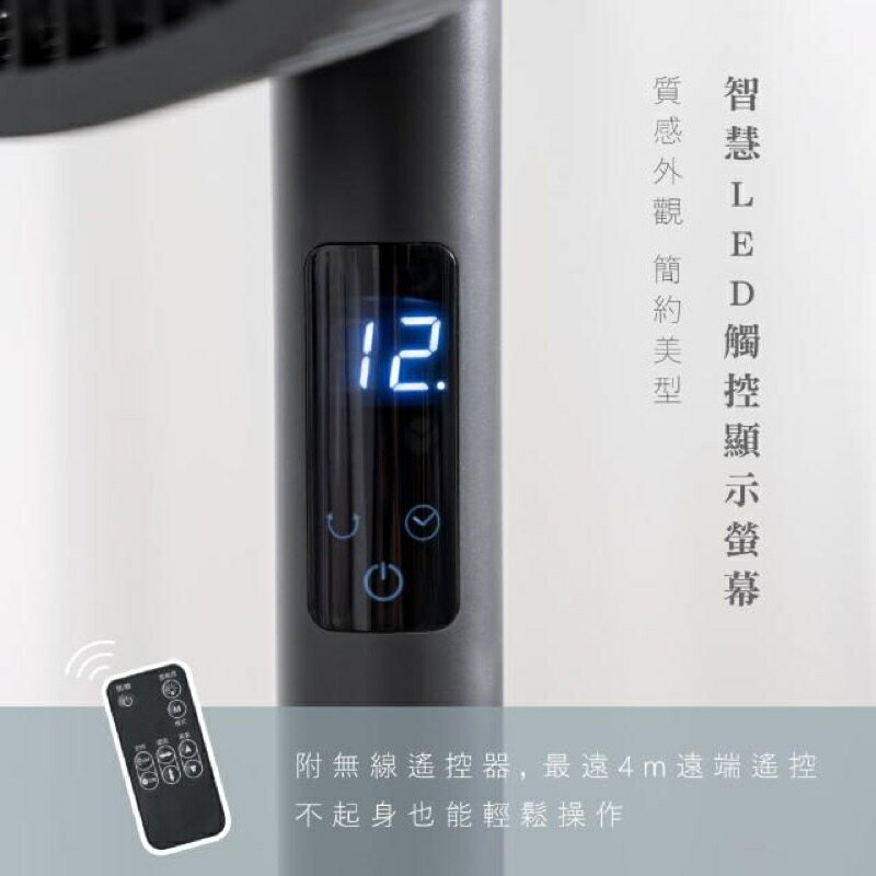 強強滾生活 【KINYO】14吋3D智慧觸控循環立扇/循環扇(DCF-1423) 3
