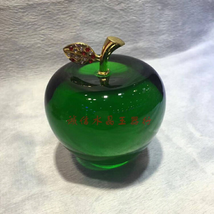 水晶蘋果平安夜送女生女友生日禮品創意平安果擺件聖誕節禮物1入