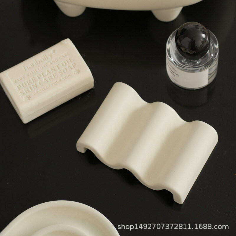 【新品特惠】洗漱臺陶瓷瀝水肥皂碟免打孔浴室家用創意香皂架不積水置物收納碟【幸福驛站】