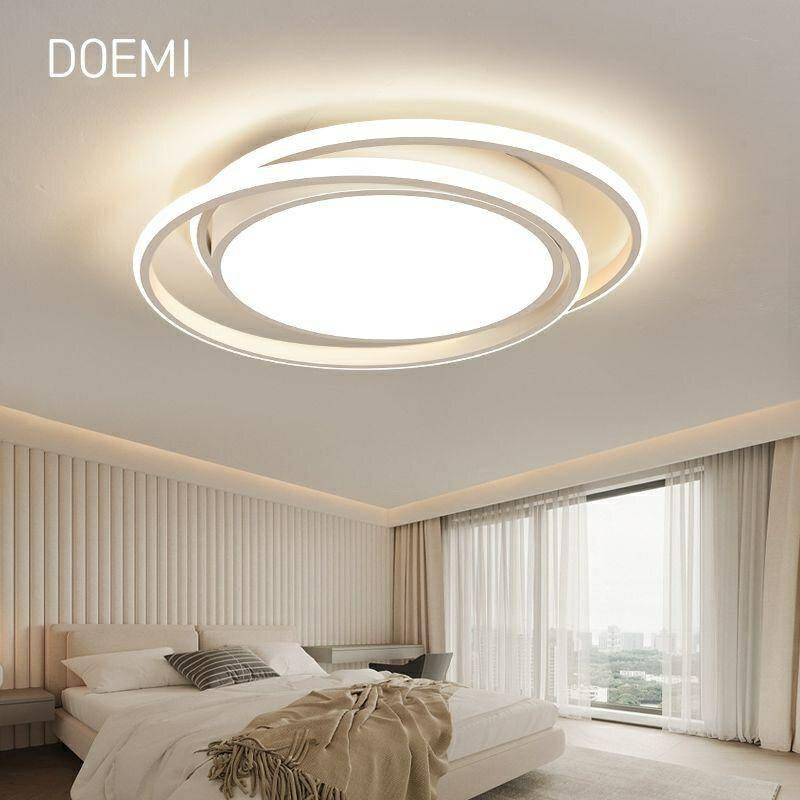 2023年臥室燈 LED吸頂燈 電燈 現代簡約陽臺房間燈 主臥室燈具110V