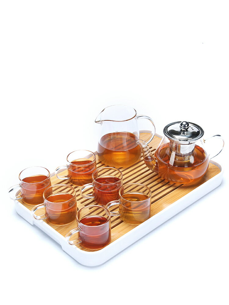 遠舍玻璃茶具套裝客廳家用功夫紅茶杯泡茶簡約辦公室會客茶壺日式