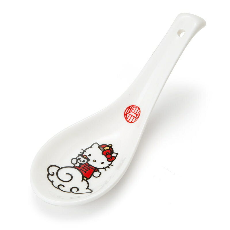 【震撼精品百貨】Hello Kitty 凱蒂貓 HELLO KITTY中國風-陶瓷湯匙#84048 震撼日式精品百貨