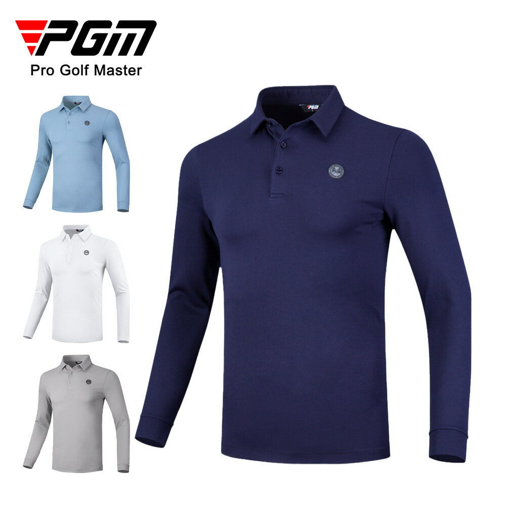 【元素運動】PGM高爾夫服裝男士春秋透氣衣服長袖T恤速幹功能面料golf男裝