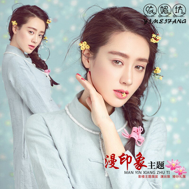 影樓主題服裝展會新款復古文藝學院風小清新森系女孩寫真拍照服飾