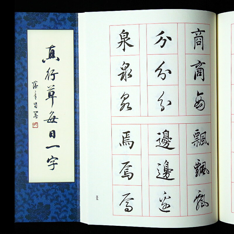 田蘊章每日一字字帖 真行草每日一字 楷書毛筆書法教程 書法毛筆字帖 田楷千字文楷書行書草書入門 文房四寶