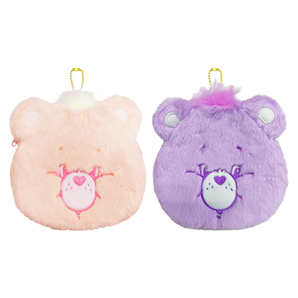 【日本正版】Care Bears 絨毛造型 收納包 化妝包 小物收納 熱愛熊 美夢熊