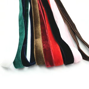 10mm-25mm寬彩色雙面絲絨帶天鵝絨織帶植絨絲帶緞帶輔料絨布帶