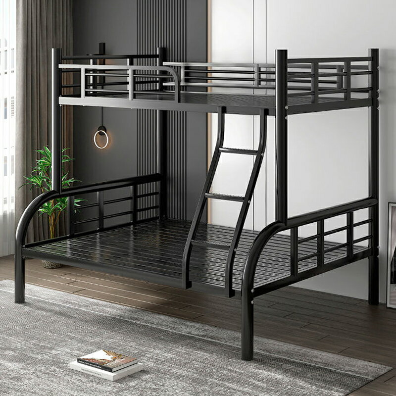 上下鋪鐵床員工宿舍床高低子母床加厚家用1.5米雙人床上下雙層床