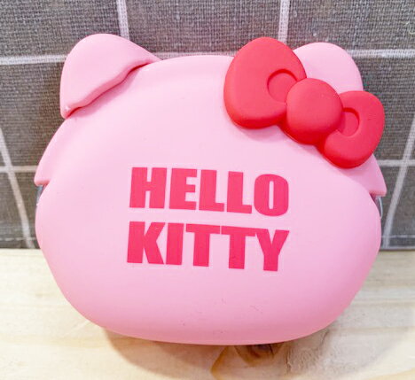 【震撼精品百貨】Hello Kitty 凱蒂貓-三麗鷗 Hello Kitty日本SANRIO三麗鷗KITTY日本矽膠造型零錢包-粉*77092 震撼日式精品百貨