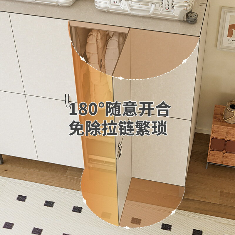 免運 開立發票 簡易衣櫃家用臥室全封閉布衣櫃框架式衣櫥鋼結構折疊衣櫃出租房用