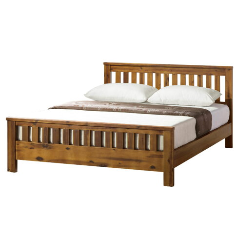 Sally 莎莉柚木本色全實木床台 6尺 實木製造、低甲醛、雙人加大、雙人床架、queen size、柚木,實木床板,床台,床頭片【myhome8居家無限】★APP下單享點數4% 2