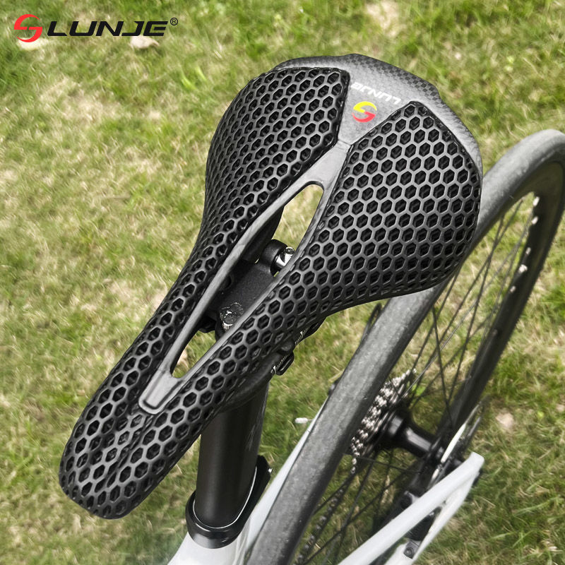 腳踏車坐墊 LUNJE/輪跡碳纖維3D列印座墊競賽級山地公路自行車舒適鞍座改裝爆