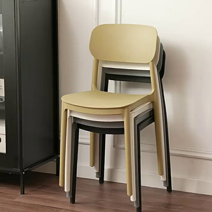 餐椅 塑料椅子家用加厚靠背椅舒適簡易餐椅簡約現代網紅凳子北歐餐桌椅-快速出貨